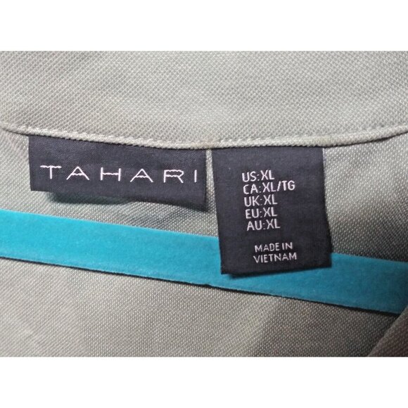 Tahari dress sage green XL lagenlook front buttons sleeveless chest pockets EUC - Picture 6 of 7